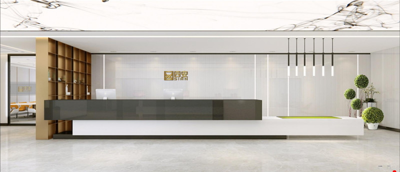 現(xiàn)代簡約風格辦公室前臺設(shè)計